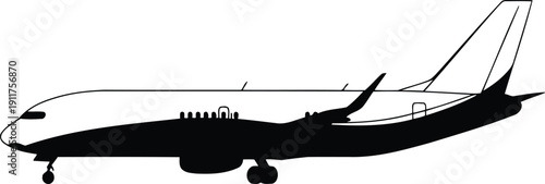 Air Biman black and white silhouette