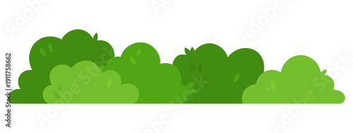 Vector image of green lawn grass for open ground, isolated on a white background. Cartoon garden image, element for your design.