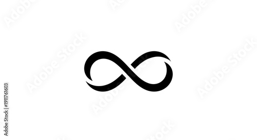 Black Infinity Symbol on White.