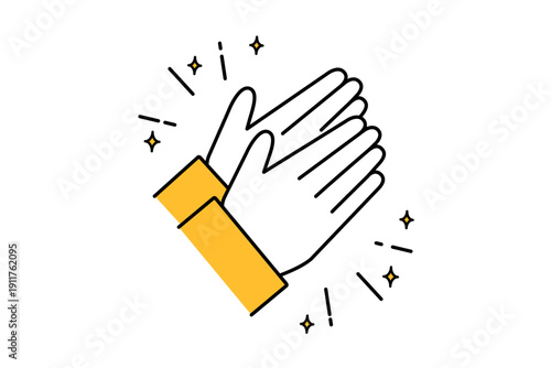 拍手をする人物の手のアイコン