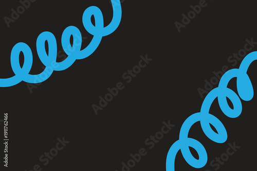 Blue squiggly lines on black background
