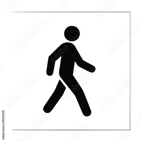 Man Walking Icon ? Isolated Vector Silhouette for UI, Signage, and Web Design.eps