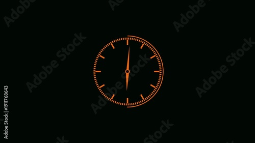 Wallpaper Mural Clock ticking fast 2D object animation. Time is running out cartoon 4K video, alpha channel. Clock hands moving. Deadline reminder. Counting down clockface animated flat item on white background Torontodigital.ca