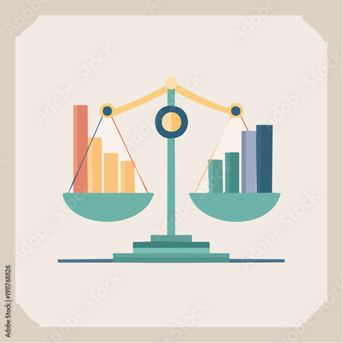 Balanced Data Metrics on a Scale Visual Representation of Equal Comparison and Analytical Harmony in Business Performance