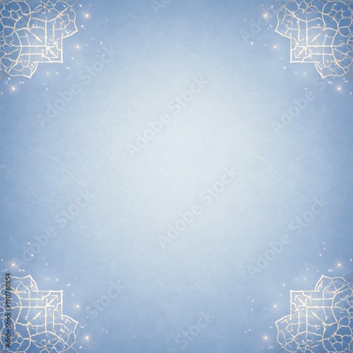 Soft Light Blue Background with Elegant Decorative Line Pattern
