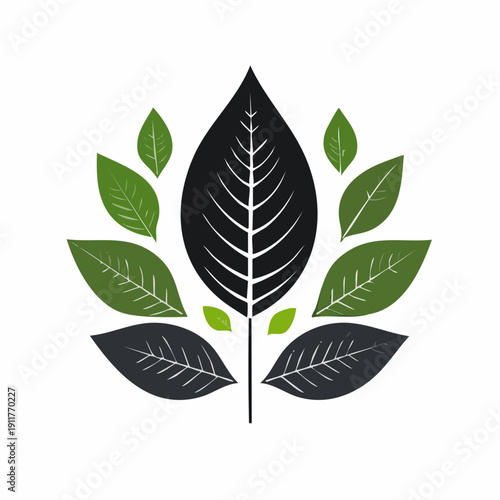 A Stylized Leaf Design Emblematic of Nature and Growth