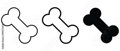 Dog food bone icons vector. Dog bone icon trendy in flat style design. Pet food icon vector illustration. 