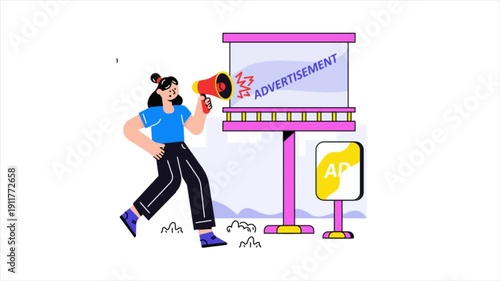 Billboard Advertisement   Alpha channel Animation