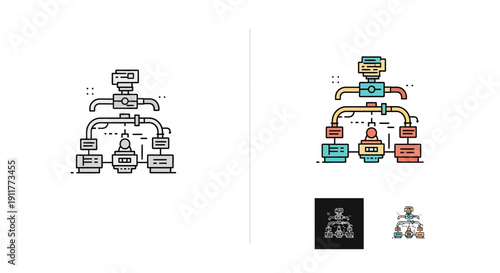 Industrial process automation system icon