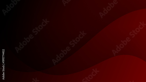 抽象背景 ダークレッドの波状グラデーション背景 バナーやWebデザインに使えるレイヤー構成ベクター素材 / Abstract Background Dark Red Wave Gradient Background Layered Design for Banner and Web Vector