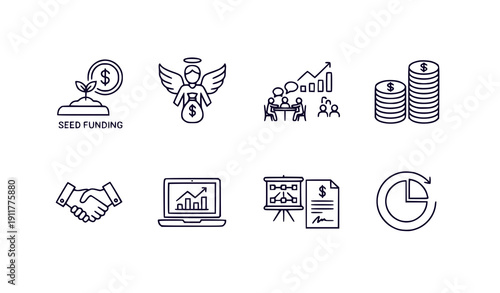 Online Education Concept with Student Learning on Laptop Flat Vector Illustration