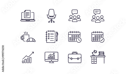 Social Media Marketing and Online Communication Networking Icons Illustration
