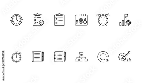 Modern healthcare technology concept with digital medical records and doctor icons in flat design style