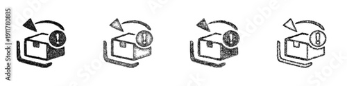 Sketch return requested icon design set