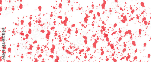 A blurry image of numerous red and pink vertical streaks on a white background