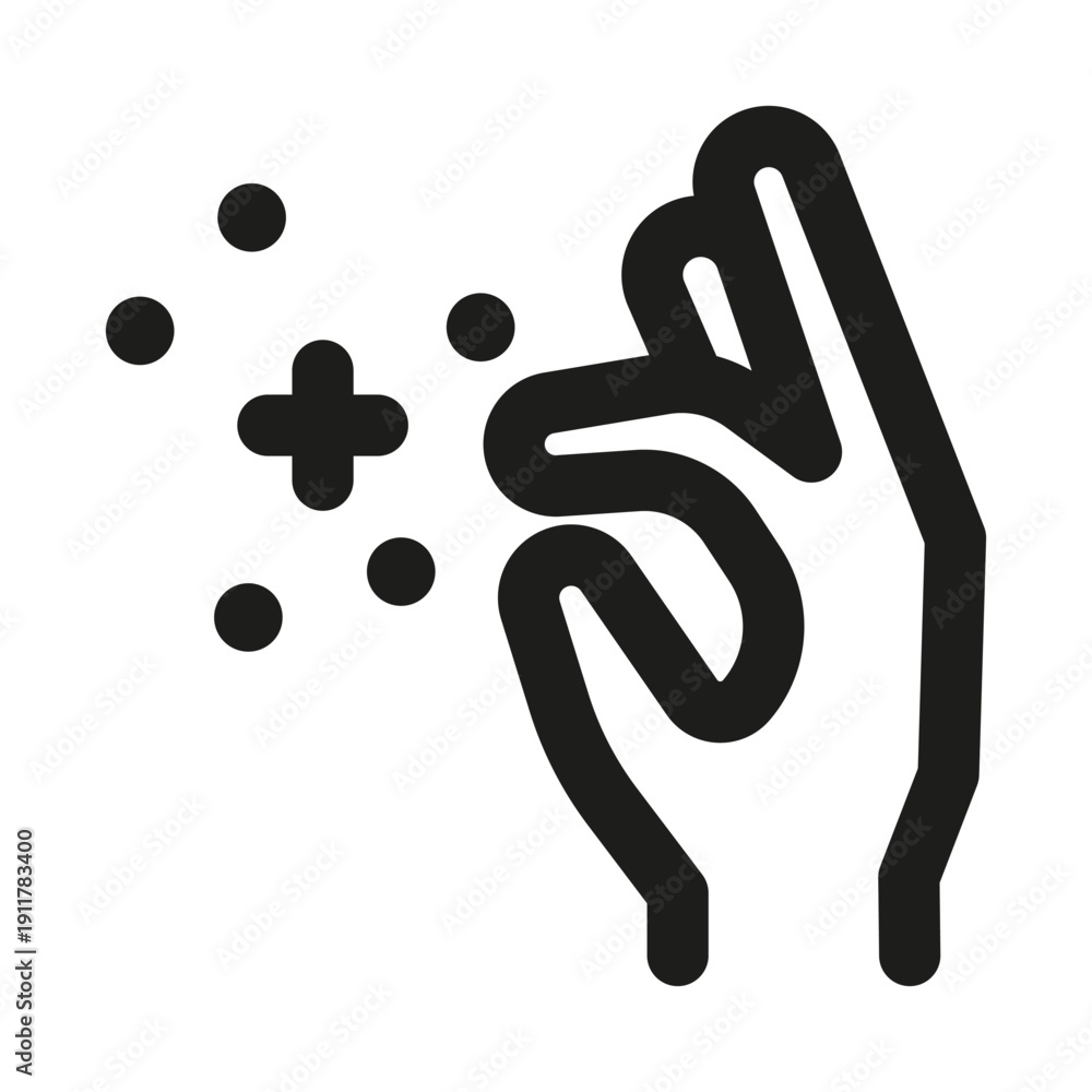 Obraz premium Adding Salt Professional Modern Line Icon. Minimal seasoning kitchen cooking meal outline design