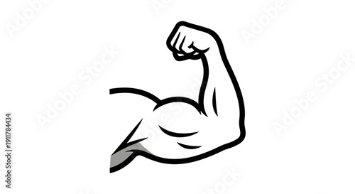Bicep Muscle Arm Flexed Strong.