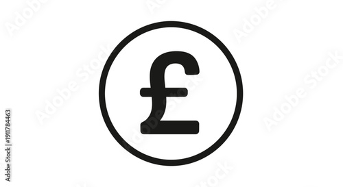 Pound Sterling Currency Symbol Icon.