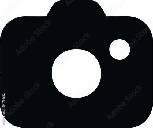 Abstract black shape with a curved edge on a white background