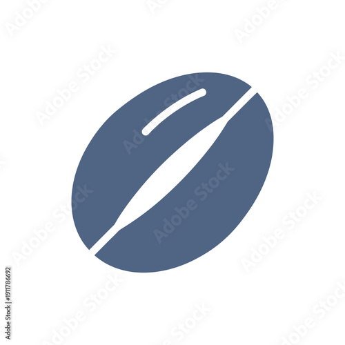 Passionflower Anther with Lateral Slit Icon, Flat 2D Vector Botanical Flower Illustration