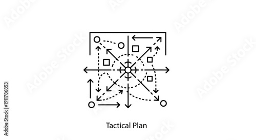 Tactical plan diagram with arrows.