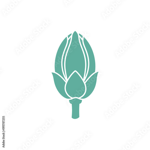 Passionflower Peduncle Flower Stalk Detailed Vector with Thickening Botanical Structure
