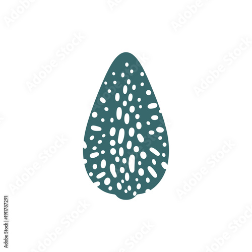 Passionflower Petal with Maculate Spotted Pattern Detailed Tropical Floral Illustration