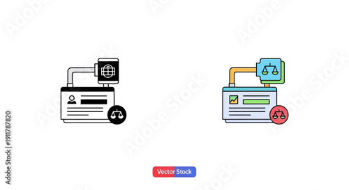 Legal Compliance Icon: Law and Regulation Concept