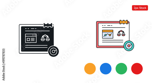 Legal Compliance Report, Law and Finance Audit Icon