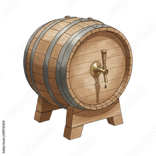 Wooden wine barrels 