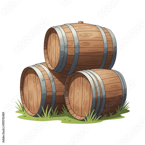 wine barrel isolated on white