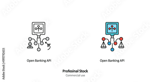 Open Banking API Illustration, Financial Technology