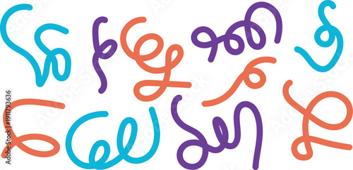 Vibrant abstract gradient line art with colorful swirling patterns