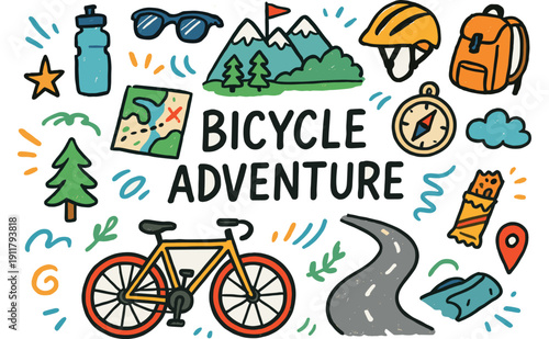 Bicycle adventure: exploring nature with bike gear and accessories
