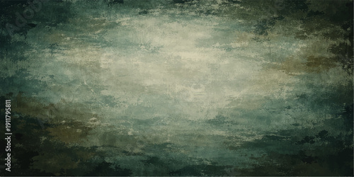 Abstract Grunge Texture Background with Dark Green and Earthy Tones