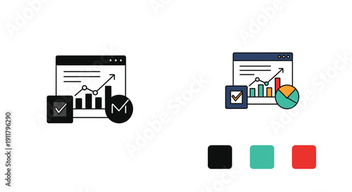 Website analytics dashboard with charts and graphs