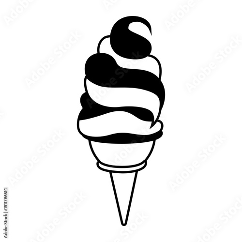 Ice cream vector icons. Waffle cone illustration sign. Ice lolly symbol. Frozen juice logo.