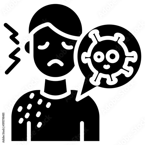 Allergy Reaction glyph icon