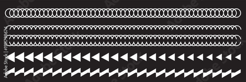 Decorative Horizontal Divider Lines and Borders . Ornamental divider lines, geometric borders and decorative separators isolated on white background for design projects, web and print use.
