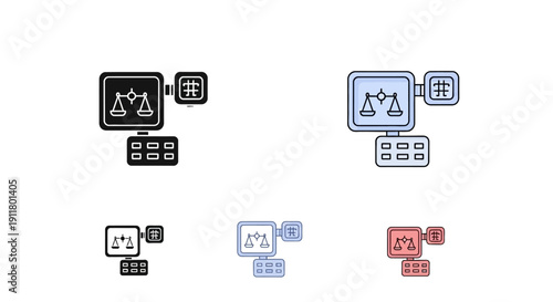 AI justice system, digital law and legal tech concept