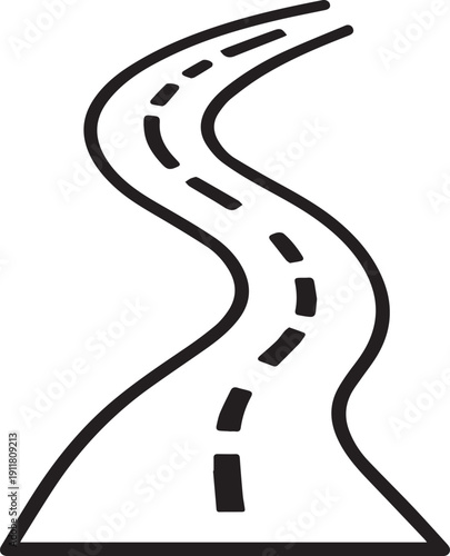 A winding road, artfully depicted in a simplistic and clean illustration style, invites exploration and hints at the journey ahead.