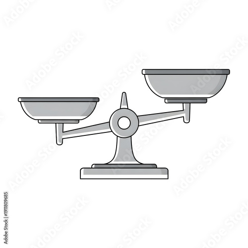 Illustration of balance scale with uneven weights on each side, symbolizing comparison and measurement