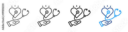 Medical Support Icon Different Style Outline Collection Set.