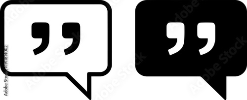 Quote bubbles for dialogue and communication