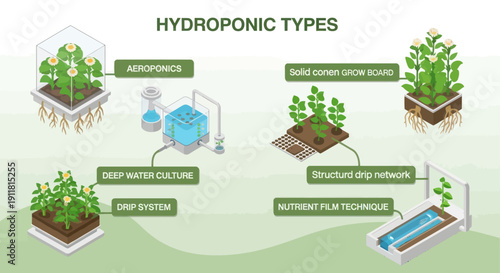 Hydroponic Systems for Plant Cultivation Methods.