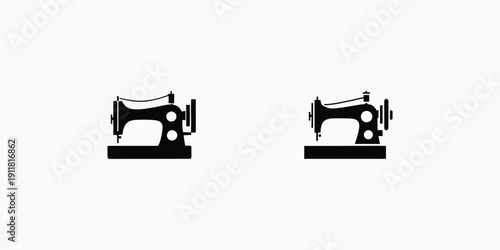 Sewing machines side by side on a clean white background viewed from the front