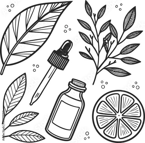 Minimalist vector graphic featuring the text vector file in plain style