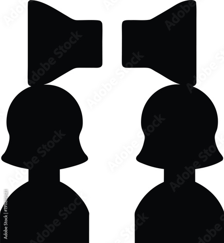 indigenous voices icon silhouette vector illustration on transparent background