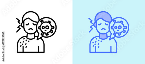 Allergy Reaction whitegreen icon