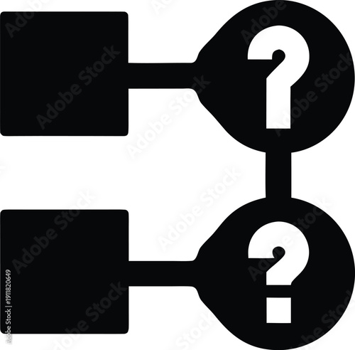 embedded quiz silhouette vector illustration on transparent background
